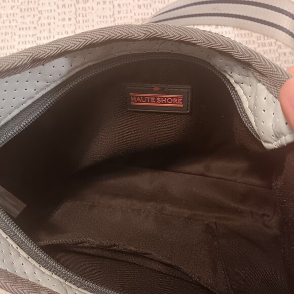 HAUTE SHORE women's 'Blair' Crossbody color block adjustable guitar strap purse - Picture 11 of 15